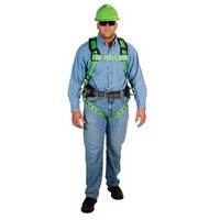 MSA (Mine Safety Appliances Co) 10063654 MSA X-Standard Green And Black TechnaCurv Construction Harness With Quik-Fit Chest Buck